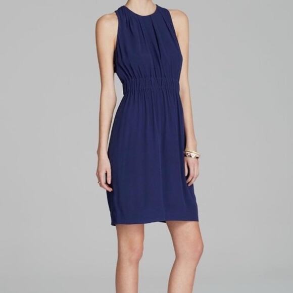 Kate Spade Carlie Sleeveless Tie Back Crepe Mini Sheath Dress Blue Size 2 - Picture 3 of 7